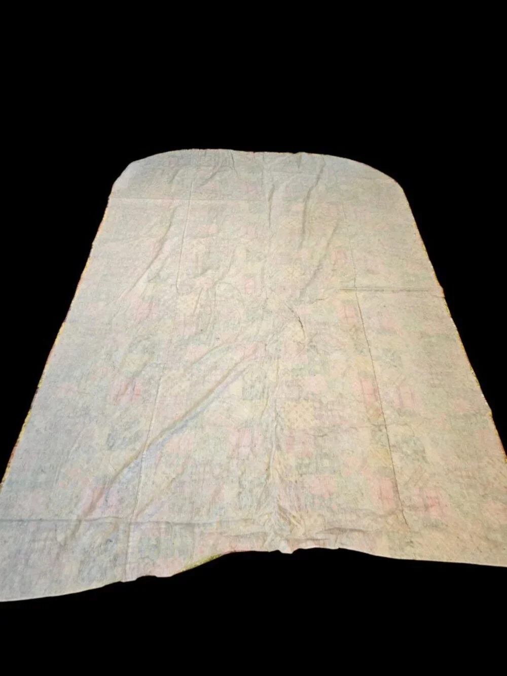 VTG 70s Quilt Coverlet Full Size Patchwork 80 X 98